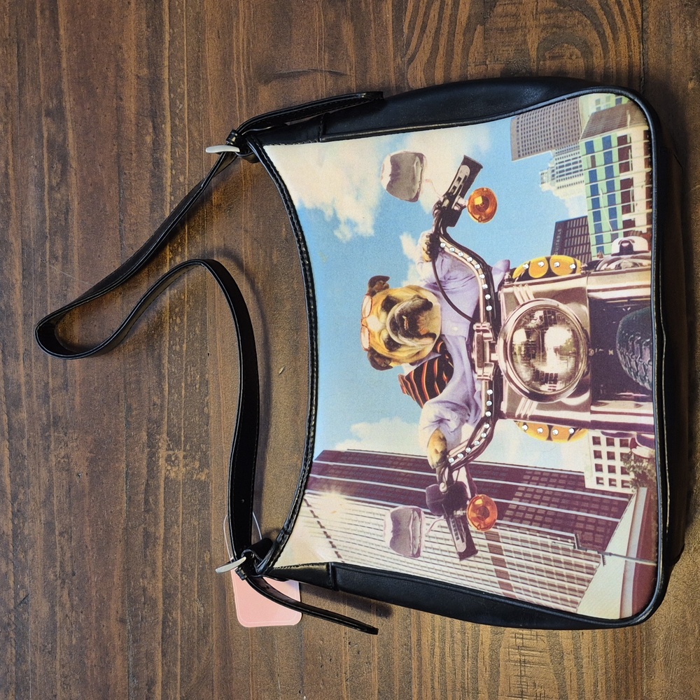 Bulldog on Bike purse